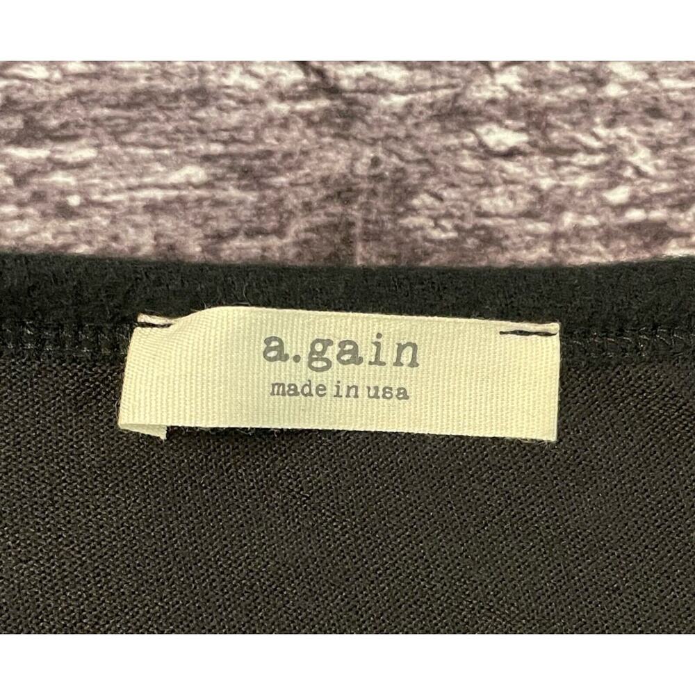 A.gain Long Sleeve Shirt Womens Size 2XL Black Sweater Polka Dot Pullover - Picture 3 of 4